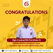 Congrulation! to Elgin Condrad Rihi Pati